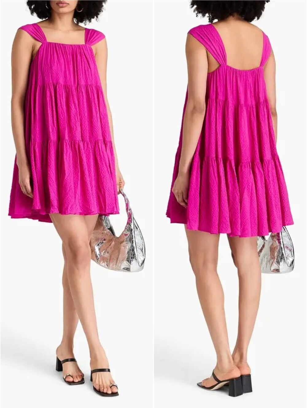Stine Goya Benedicte Mini Dress Medium Flamingo NWT New